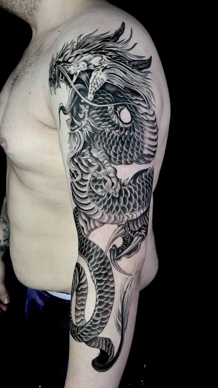 Mykola Buk tattoo work 2 at Kafka INK Prague